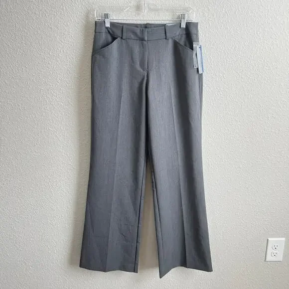 NEW Wortington Heather Gray Mid Rise Trouser Pant Women's 6 Modern Fit Stretch - Picture 1 of 9
